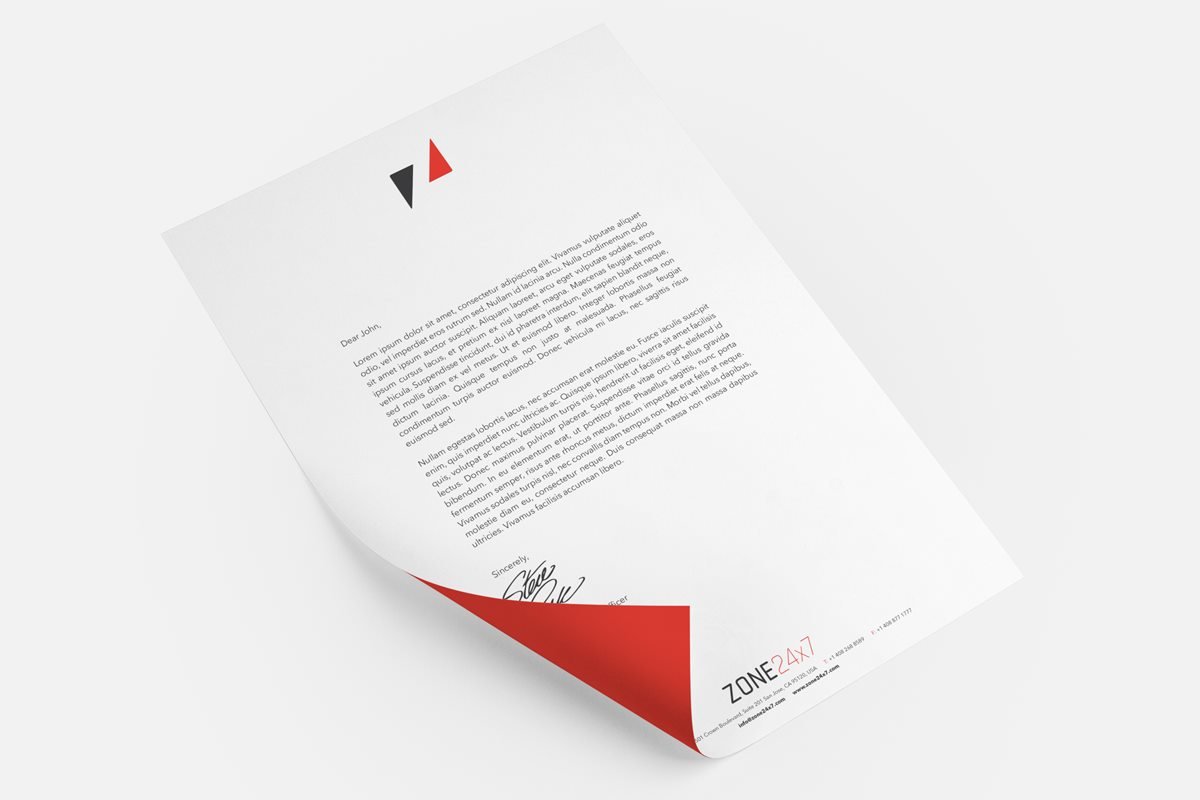 Zone24x7 Inc科技品牌vi設計 單頁設計