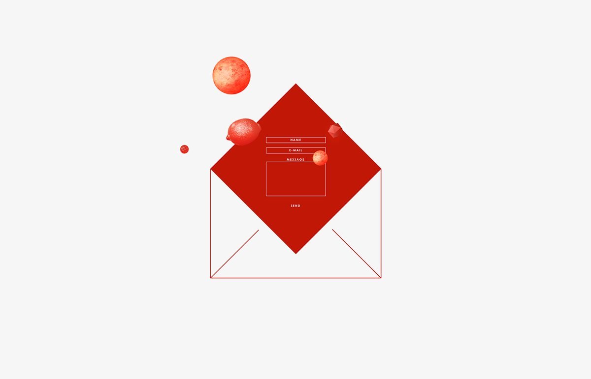 柑橘網站VI識別系統 信封設計