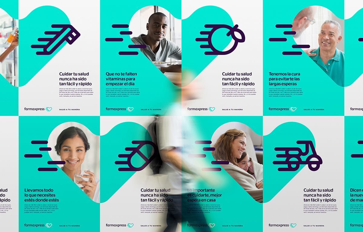 Farmaxpress健康方式醫療企業VI設計 標志應用