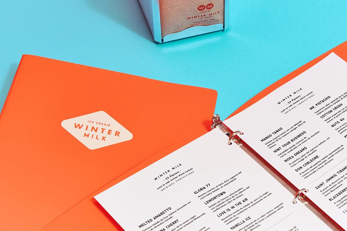 “冬季牛奶”餐飲VI設計 冊子設計展示