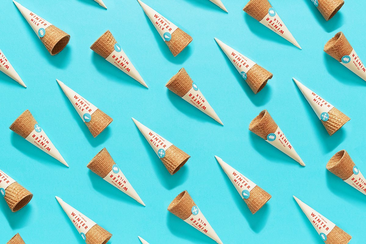 “冬季牛奶”餐飲VI設計 產品設計展示