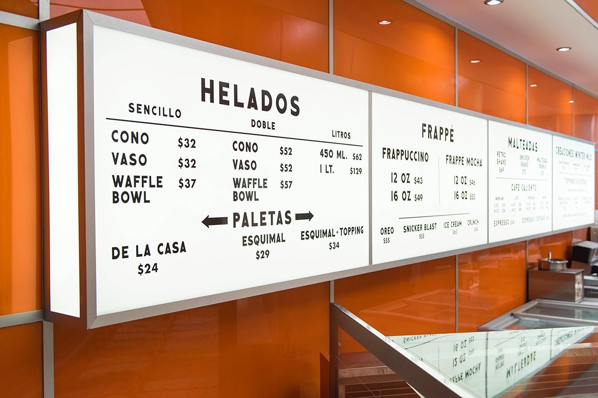 “冬季牛奶”餐飲VI設計 價格表設計展示