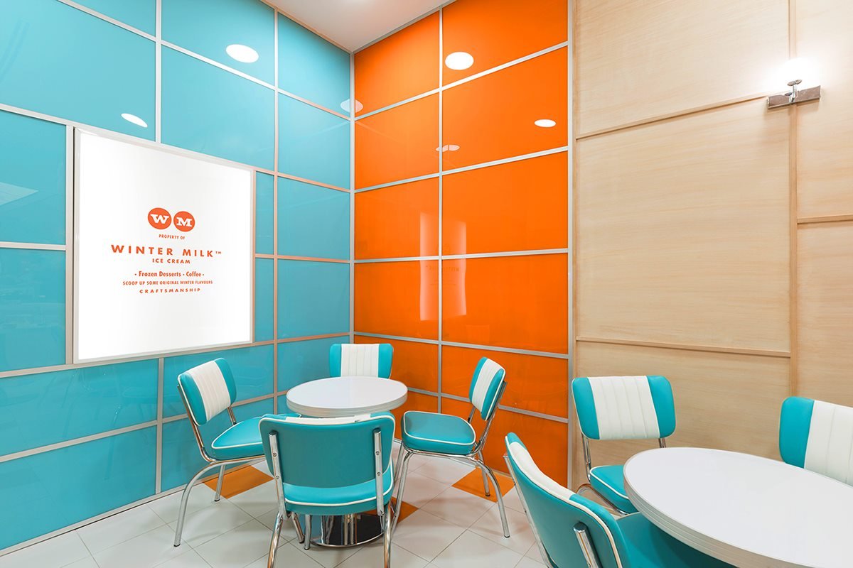 “冬季牛奶”餐飲VI設計 店面空間設計展示