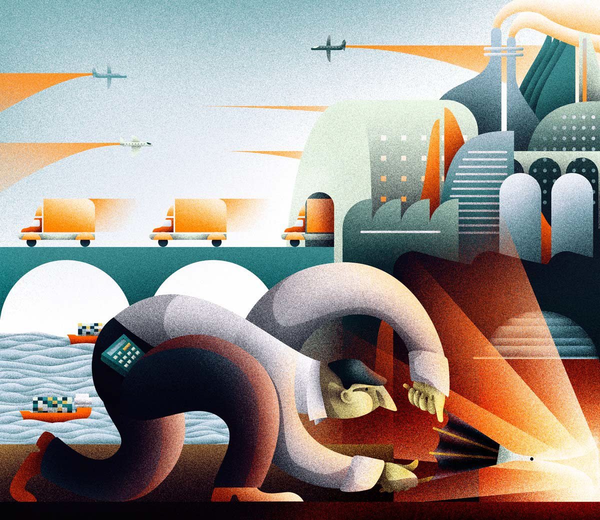 editorial美國報社VI設計形象之插畫設計 插畫形象設計