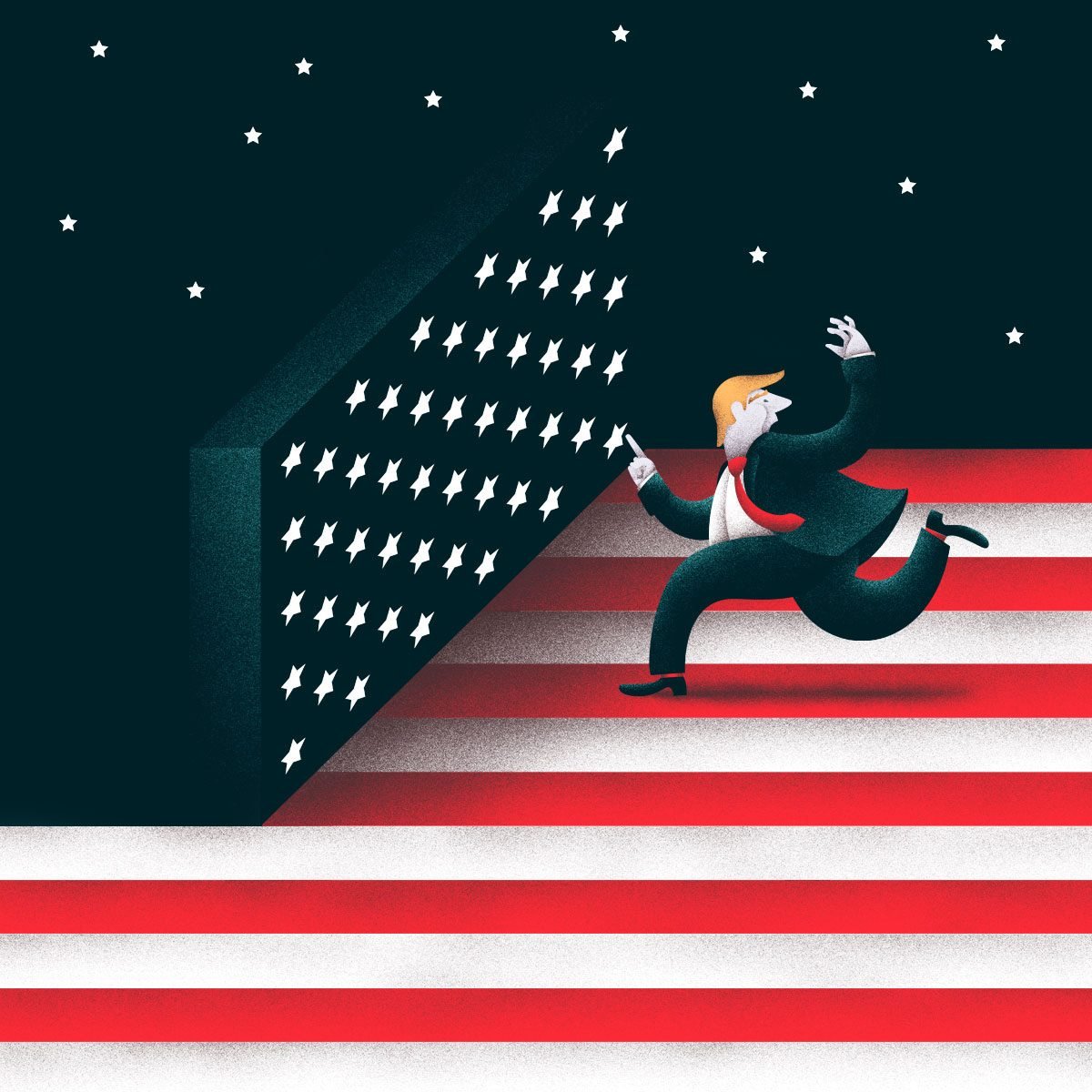 editorial美國報社VI設計形象之插畫設計 插畫形象設計