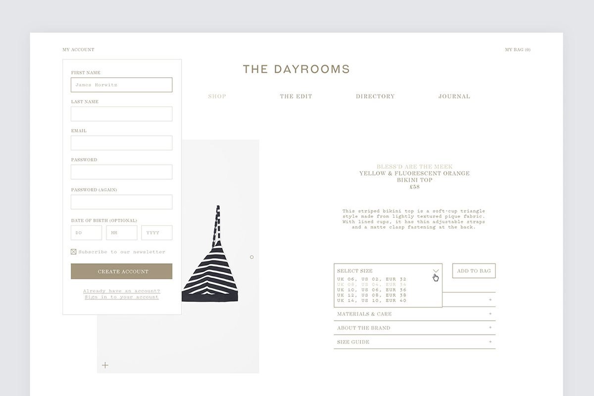 Dayroom服裝店VI設計 網站設計展示