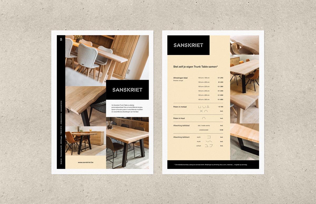 Sanskriet家具VI設計形象欣賞 單頁設計