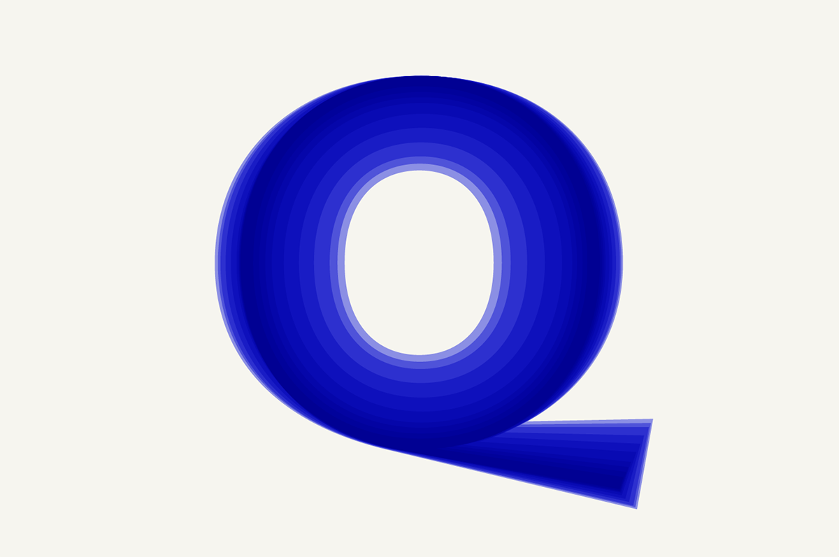 Quarion字體VI形象編排 字母展示