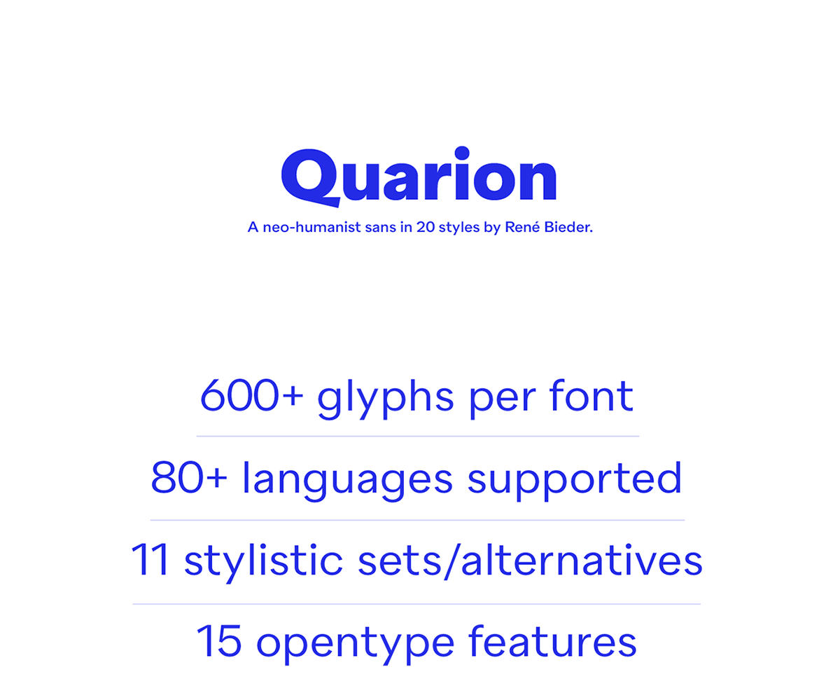 Quarion字體VI形象編排 字體展示