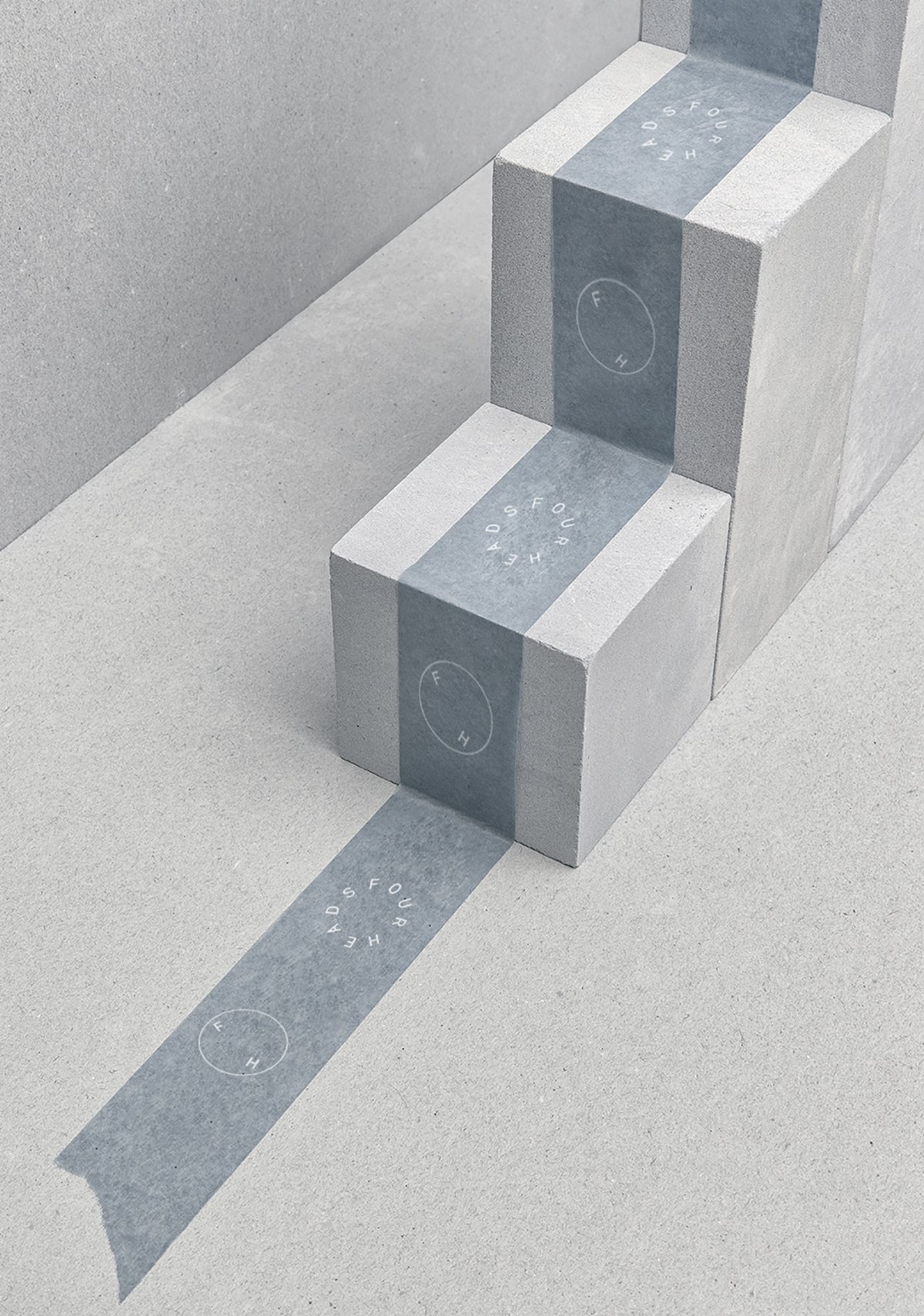 Four Heads在線網絡平臺VI設計 標簽設計