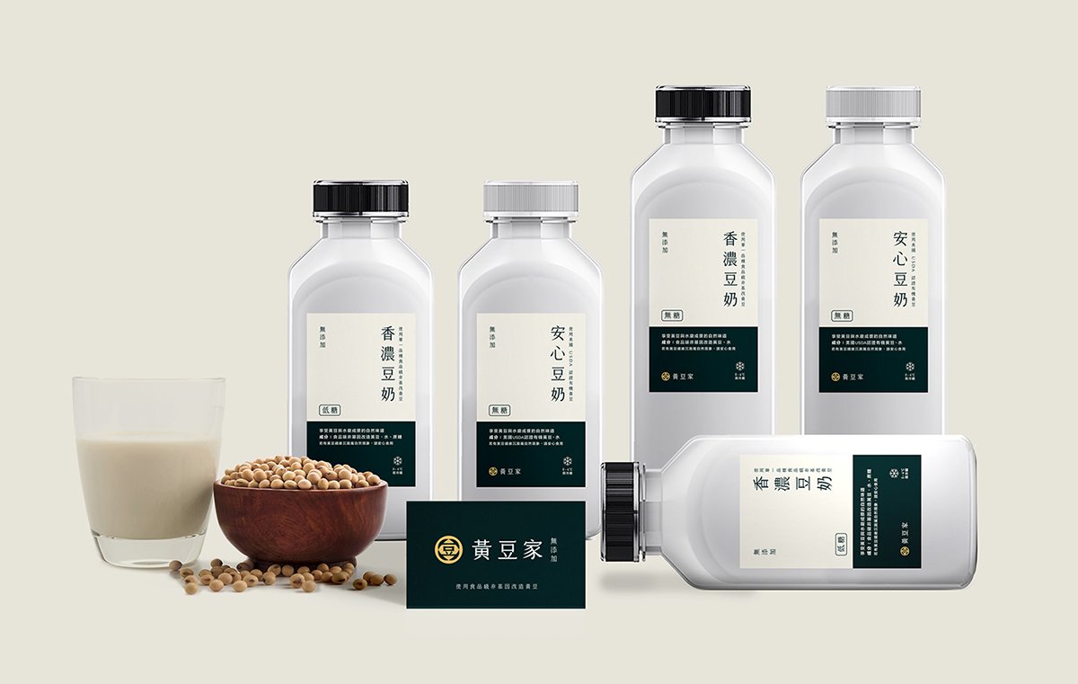 深圳VI設計 深圳VI策劃 黃豆家豆漿VI形象設計 包裝設計