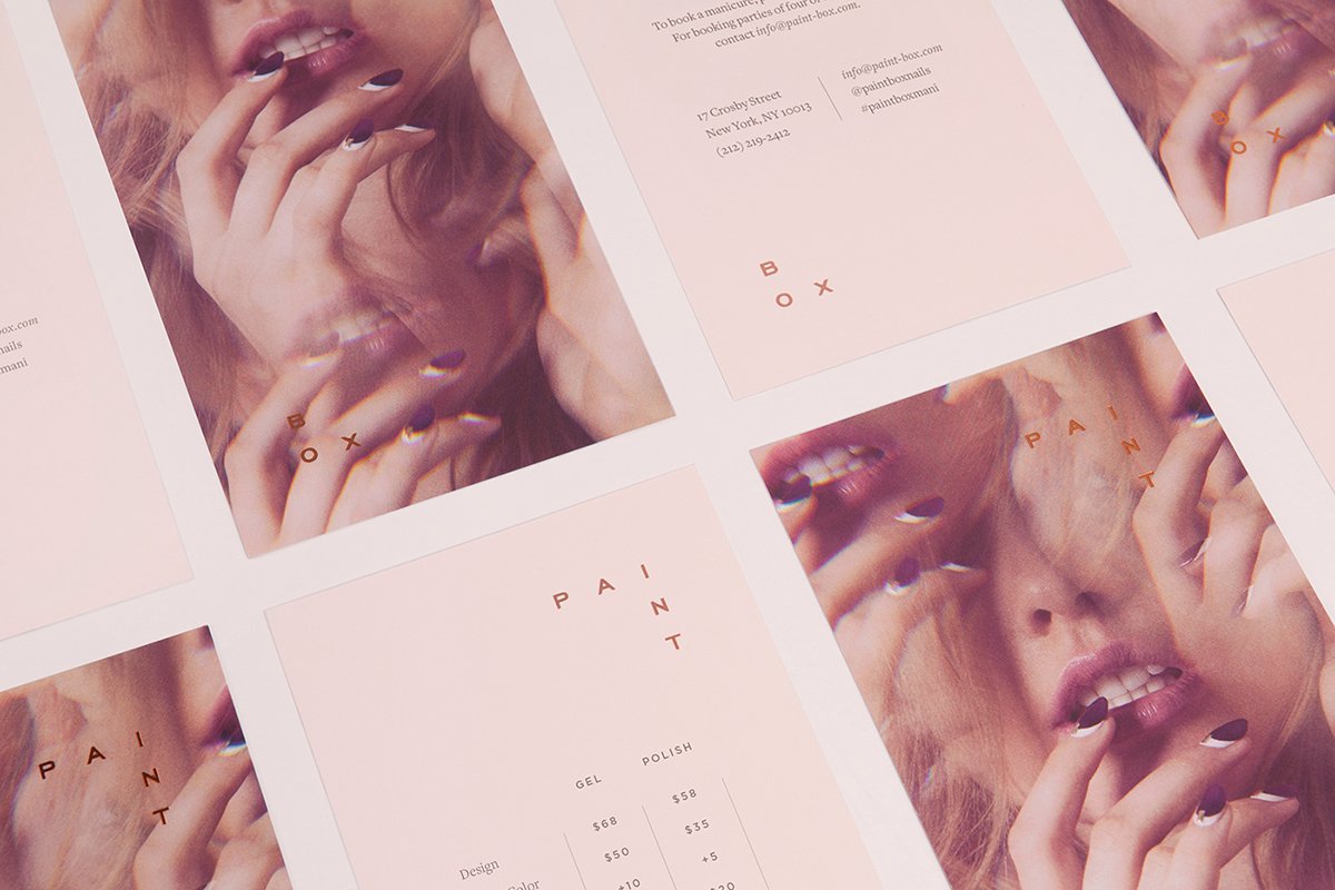 深圳VI設計 深圳VI策劃 "油漆盒"時尚美甲企業(yè)VI設計 單頁設計