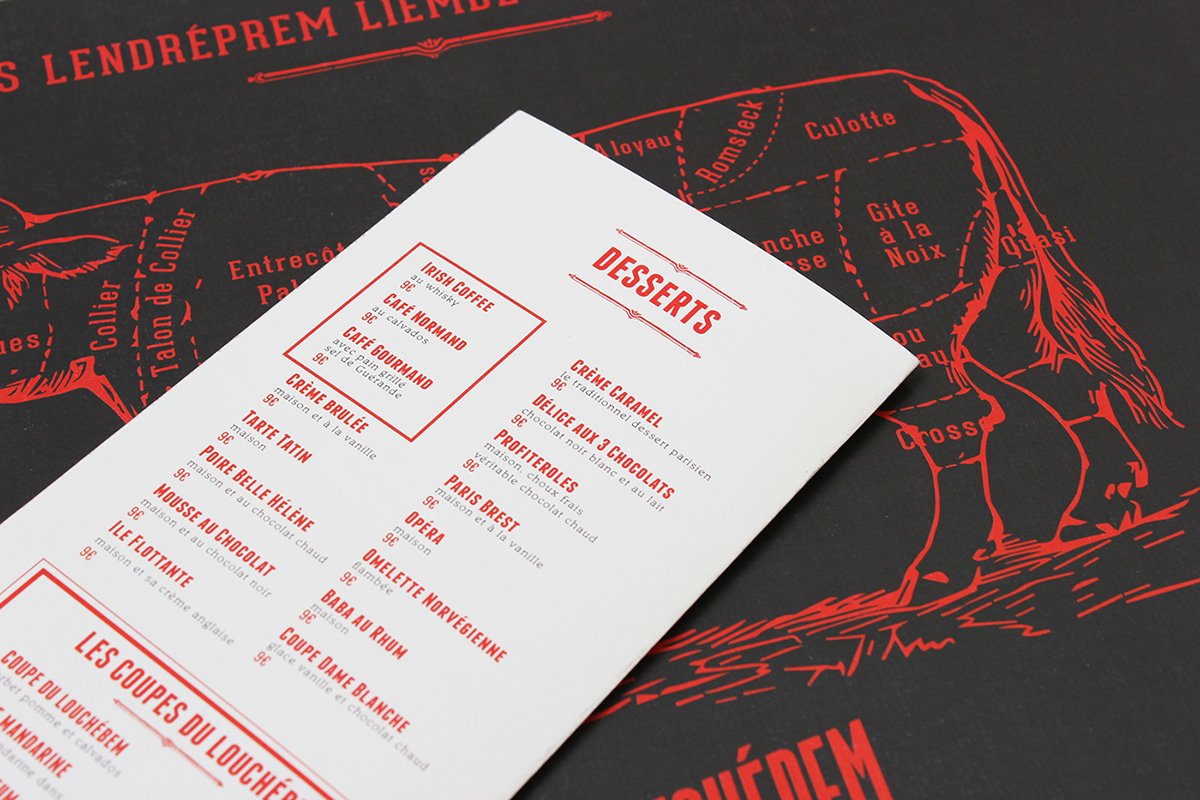 深圳品牌設(shè)計(jì) 深圳品牌策劃 Louchebem巴黎牛肉批發(fā)品牌形象設(shè)計(jì) 菜單設(shè)計(jì)