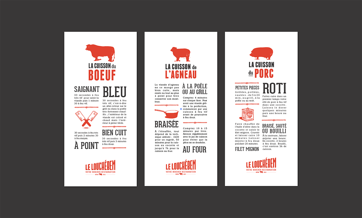 深圳品牌設(shè)計(jì) 深圳品牌策劃 Louchebem巴黎牛肉批發(fā)品牌形象設(shè)計(jì) 菜單設(shè)計(jì)