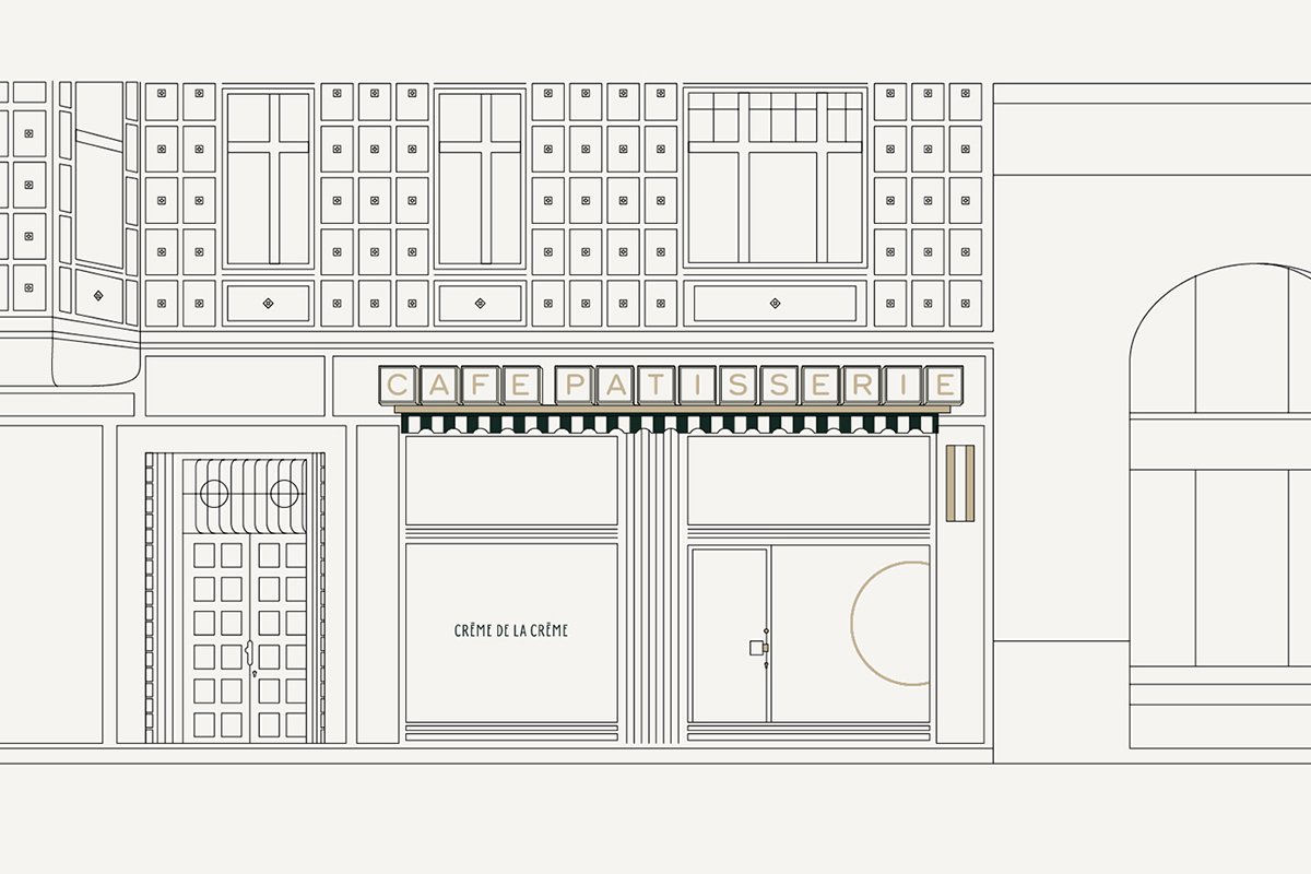 深圳VI設計 深圳VI策劃 CREME DE LA CREME甜品店形象設計 空間設計