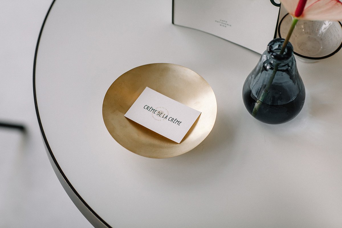 深圳VI設計 深圳VI策劃 CREME DE LA CREME甜品店形象設計 名片設計