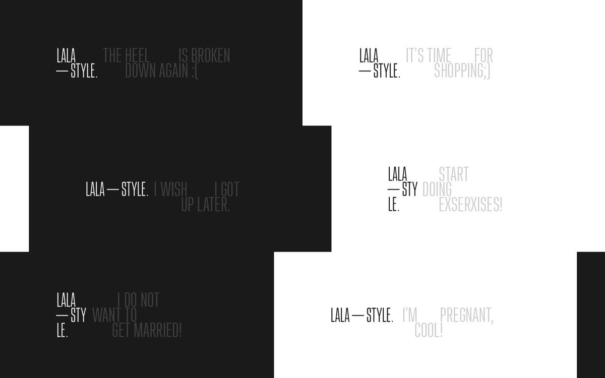 女裝 Lala-STYLE 批發(fā)網(wǎng)上商店品牌重塑和VI設(shè)計概念 女裝 Lala-STYLE 批發(fā)網(wǎng)上商店品牌重塑和VI設(shè)計概念,vi設(shè)計,服飾vi設(shè)計,服飾品牌vi設(shè)計,網(wǎng)上商店品牌vi設(shè)計,品牌vi設(shè)計,vi品牌策劃,深圳vi設(shè)計,左右格局