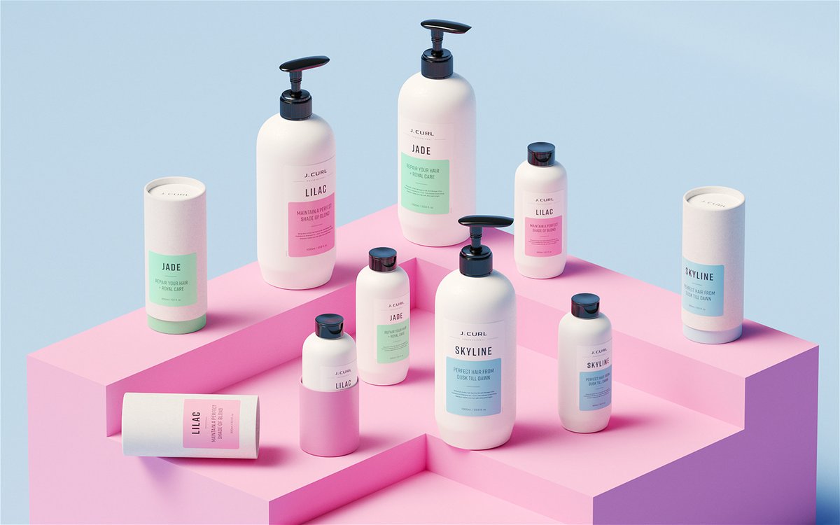 護發品 J. Curl 品牌包裝vi設計和品牌策略，vi設計，視覺形象設計，化妝品品牌vi設計，化妝品vi設計，品牌vi設計，包裝設計，vi品牌策劃，深圳vi設計，左右格局