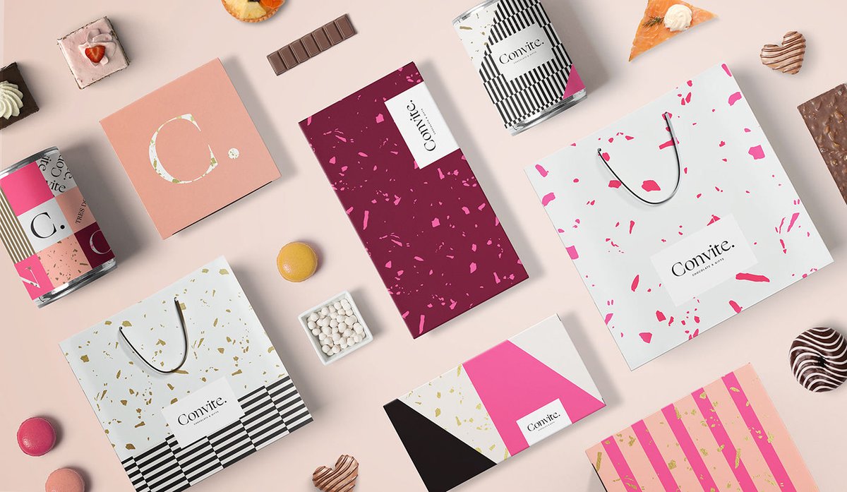 精美禮品店Convite品牌VI設計——包裝設計的新身份，vi設計，品牌vi設計，精品店vi設計，包裝設計，品牌vi識別，深圳品牌策劃，深圳vi設計，左右格局