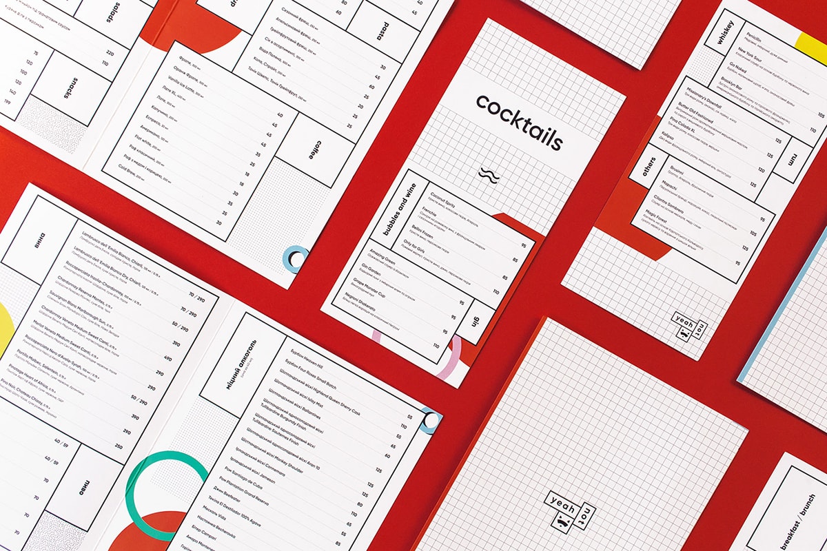 Yeahnot現代酒吧餐飲VI設計&mdash;&mdash;品牌視覺識別設計欣賞，餐飲VI設計，品牌視覺設計，深圳VI設計，左右格局