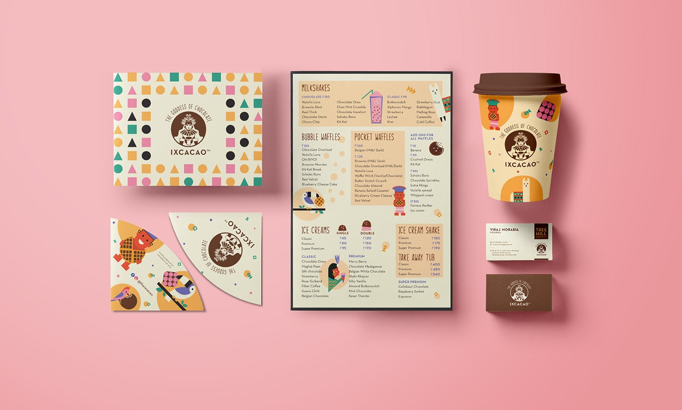 瑪雅藝術主題甜點店Ixcacao品牌VI視覺設計 瑪雅藝術主題甜點店Ixcacao品牌VI視覺設計,食品VI設計,品牌視覺設計,深圳VI設計,左右格局