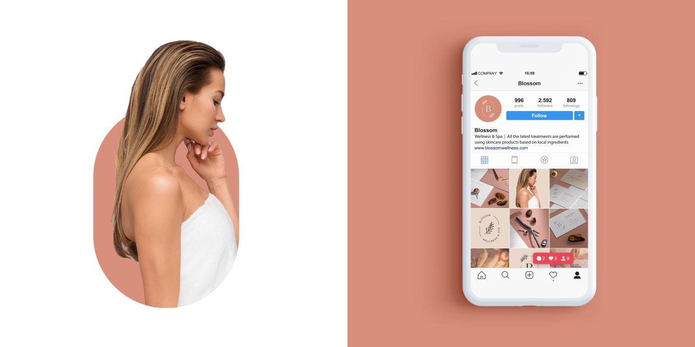 Blossom現代水療中心品牌VI設計——優雅浪漫的品牌塑造 Blossom現代水療中心品牌VI設計——優雅浪漫的品牌塑造,水療品牌VI設計,品牌視覺設計,深圳VI設計,左右格局