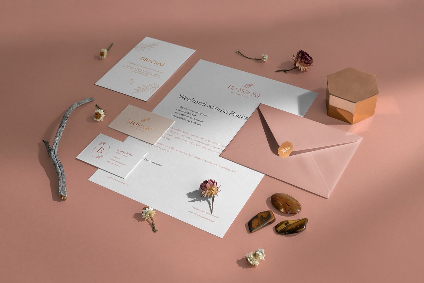 Blossom現代水療中心品牌VI設計——優雅浪漫的品牌塑造 Blossom現代水療中心品牌VI設計——優雅浪漫的品牌塑造,水療品牌VI設計,品牌視覺設計,深圳VI設計,左右格局