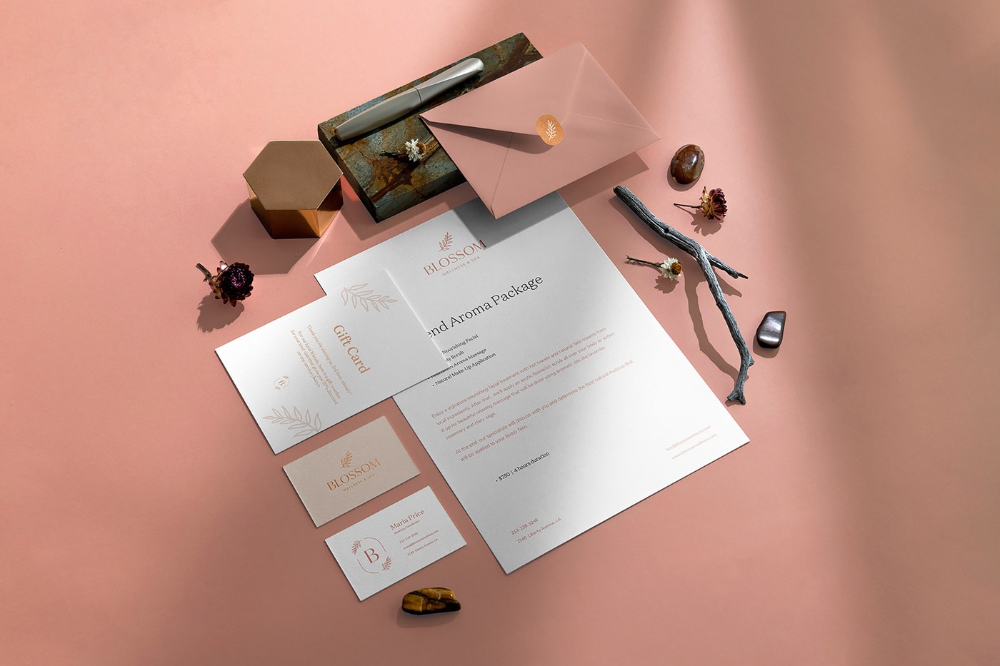 Blossom現代水療中心品牌VI設計——優雅浪漫的品牌塑造 Blossom現代水療中心品牌VI設計——優雅浪漫的品牌塑造,水療品牌VI設計,品牌視覺設計,深圳VI設計,左右格局