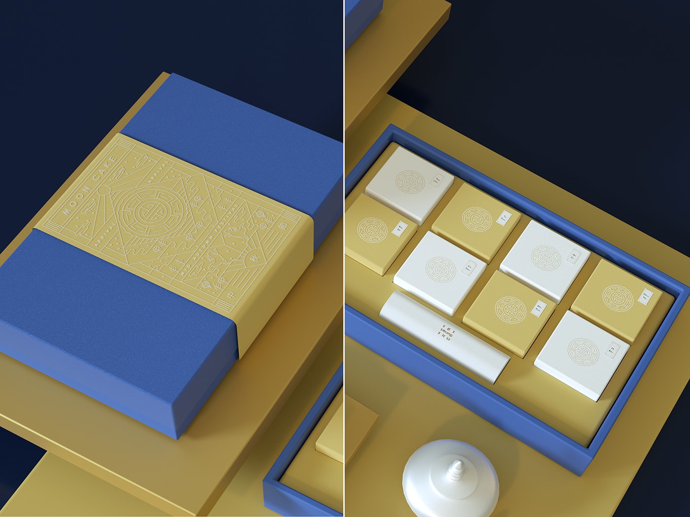 精品越南傳統月餅品牌VI設計——創意插畫包裝設計，食品VI設計，食品包裝設計，深圳VI設計，左右格局