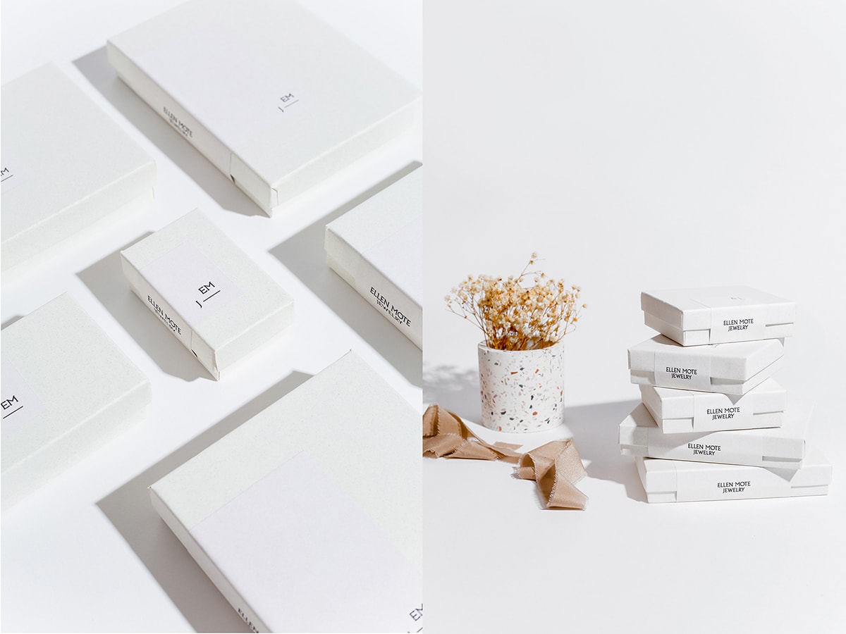 時尚簡約 Ellen Mote 珠寶品牌VI設(shè)計和品牌重塑，珠寶品牌VI設(shè)計，珠寶網(wǎng)站設(shè)計，品牌戰(zhàn)略升級， 深圳VI設(shè)計，左右格局