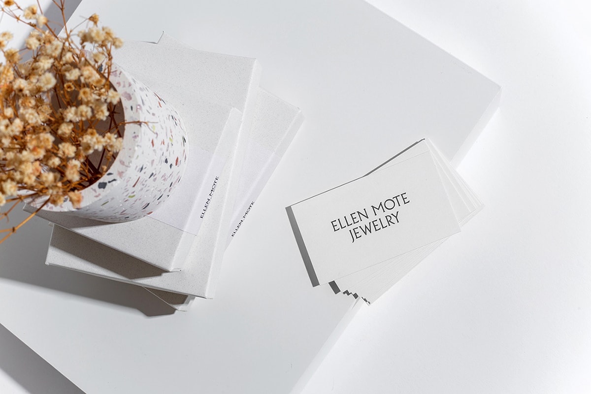 時尚簡約 Ellen Mote 珠寶品牌VI設(shè)計和品牌重塑，珠寶品牌VI設(shè)計，珠寶網(wǎng)站設(shè)計，品牌戰(zhàn)略升級， 深圳VI設(shè)計，左右格局