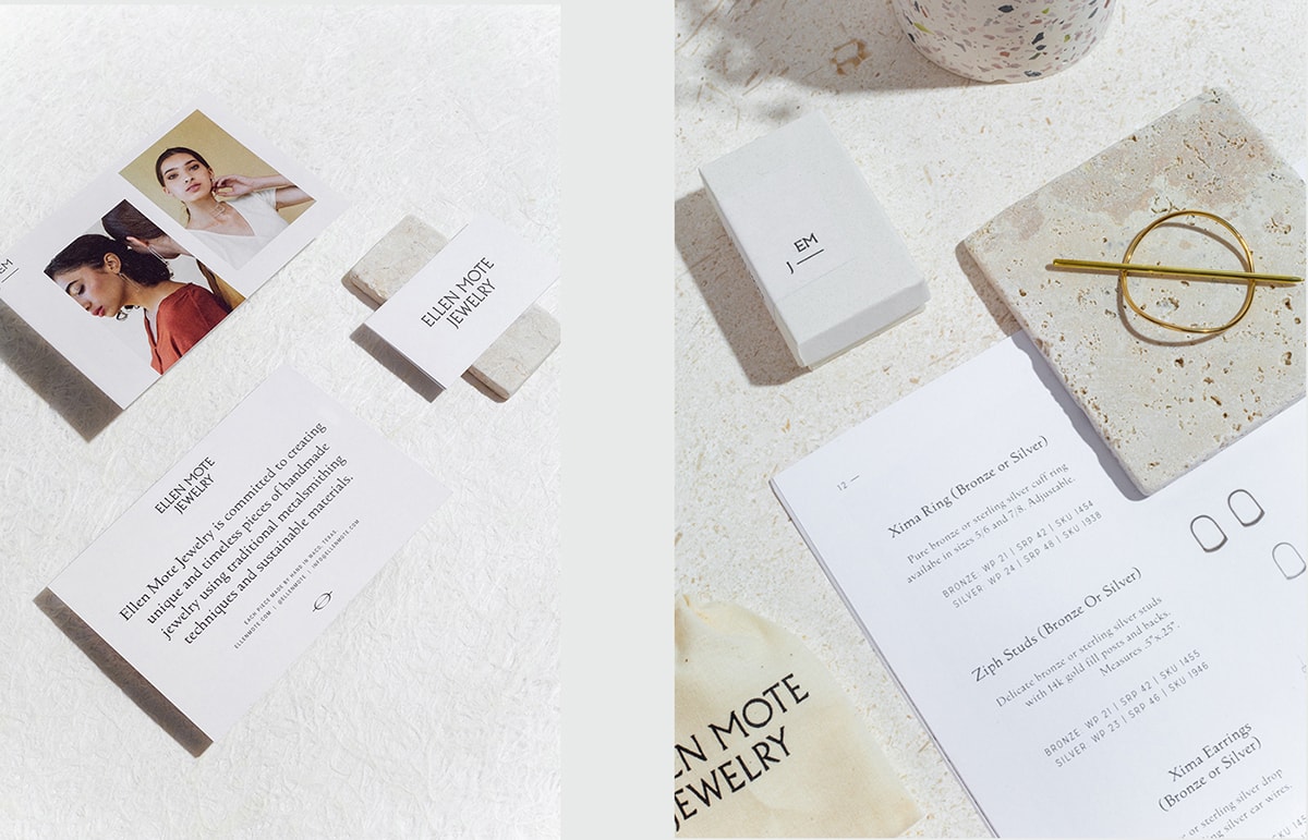時尚簡約 Ellen Mote 珠寶品牌VI設(shè)計和品牌重塑，珠寶品牌VI設(shè)計，珠寶網(wǎng)站設(shè)計，品牌戰(zhàn)略升級， 深圳VI設(shè)計，左右格局