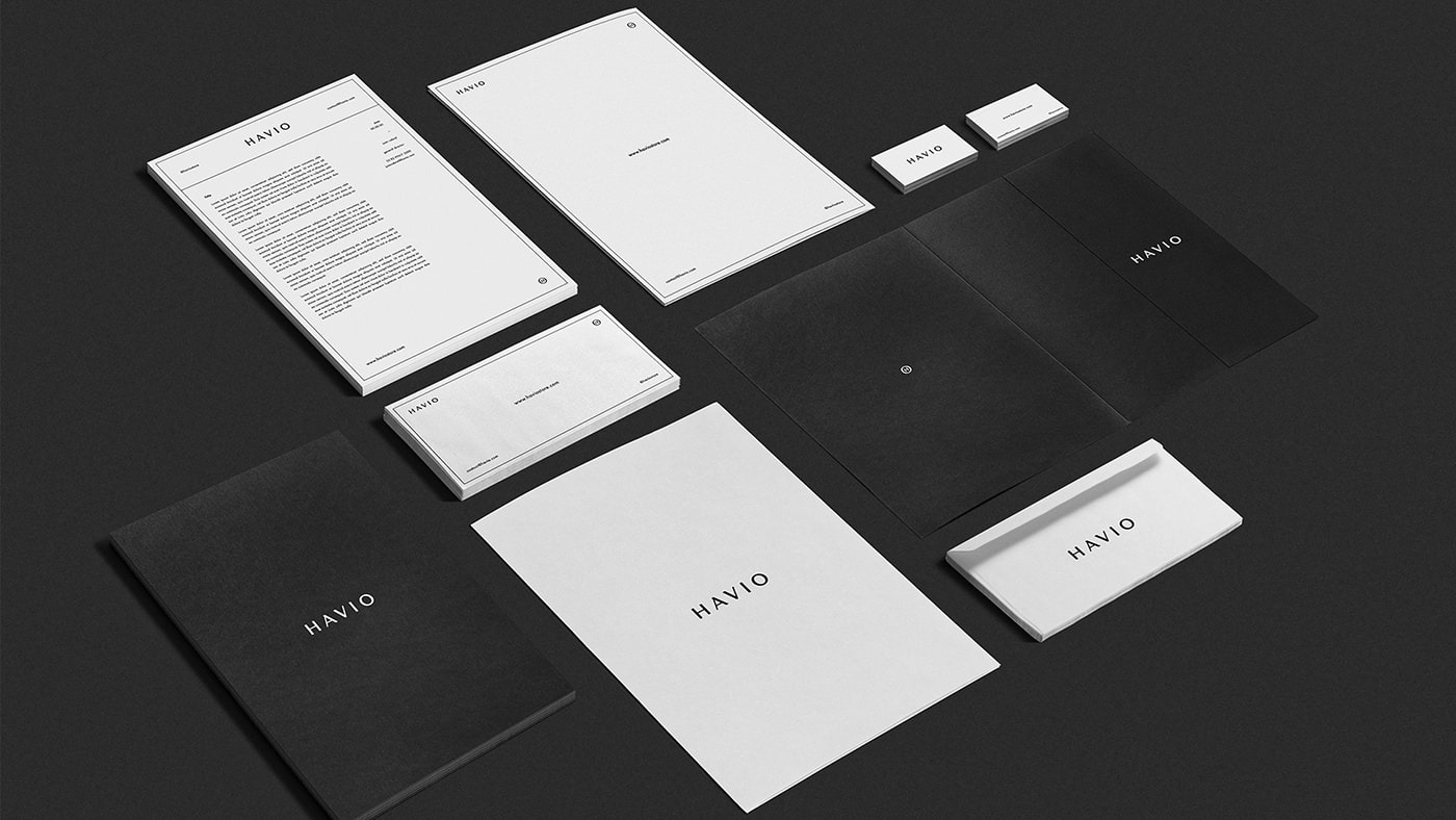 極簡時尚 Havio 眼鏡品牌VI設計——視覺識別的重要性，時尚眼鏡VI設計，品牌視覺設計，服飾VI設計，深圳VI設計，左右格局