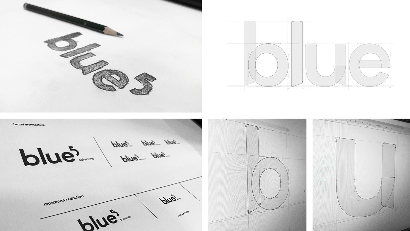 Blue 5 Solutions 網絡科技機構品牌VI視覺設計 科技VI設計,品牌視覺設計,高端VI設計,深圳VI設計,左右格局