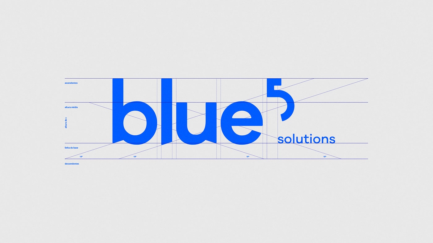 Blue 5 Solutions 網絡科技機構品牌VI視覺設計 科技VI設計,品牌視覺設計,高端VI設計,深圳VI設計,左右格局