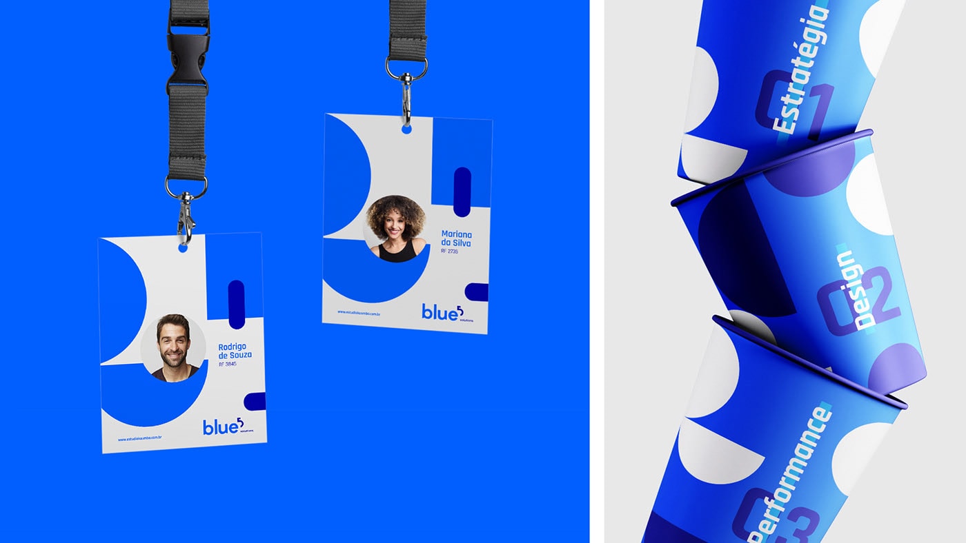 Blue 5 Solutions 網絡科技機構品牌VI視覺設計 科技VI設計,品牌視覺設計,高端VI設計,深圳VI設計,左右格局