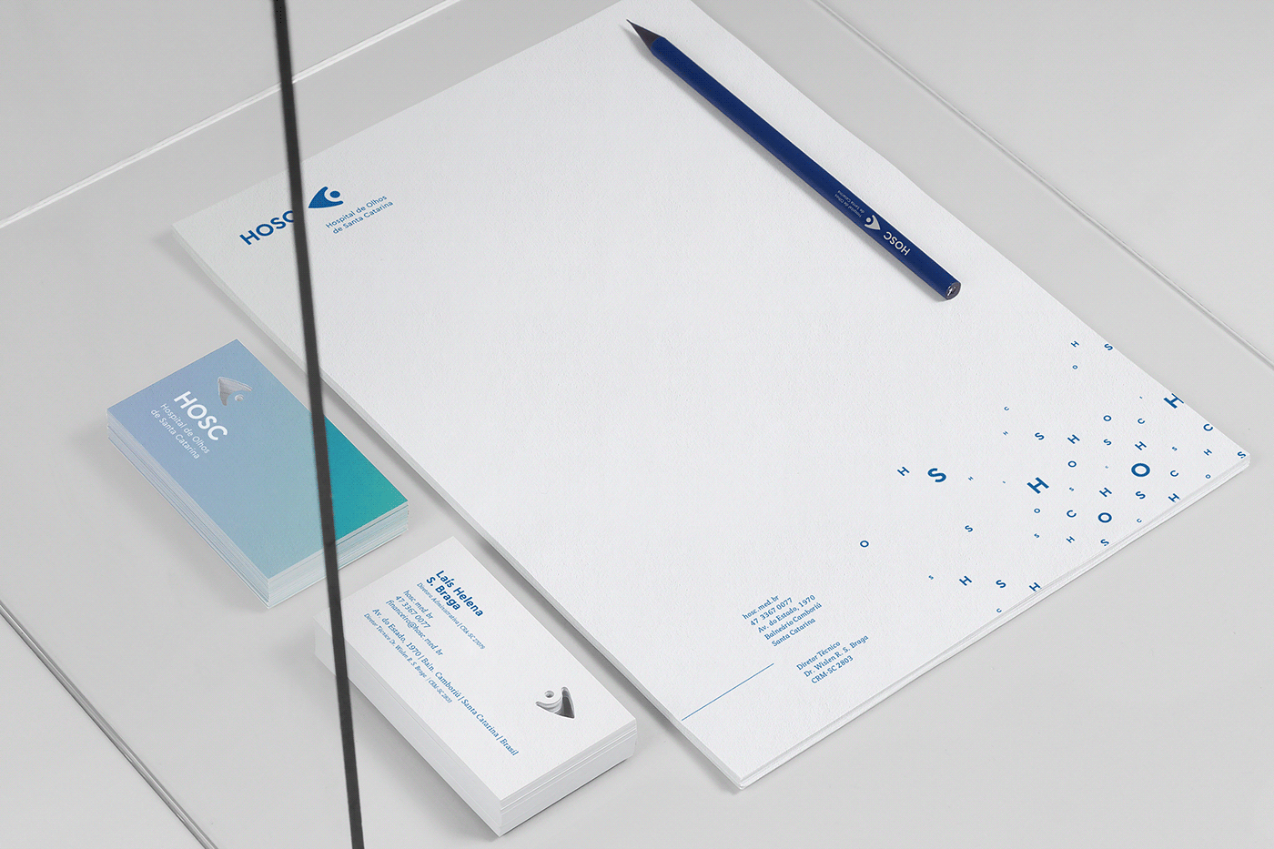 HOSC知名眼科醫(yī)院品牌VI設(shè)計(jì)和標(biāo)識(shí)設(shè)計(jì) 醫(yī)療VI設(shè)計(jì),品牌標(biāo)識(shí)設(shè)計(jì),深圳VI設(shè)計(jì),左右格局