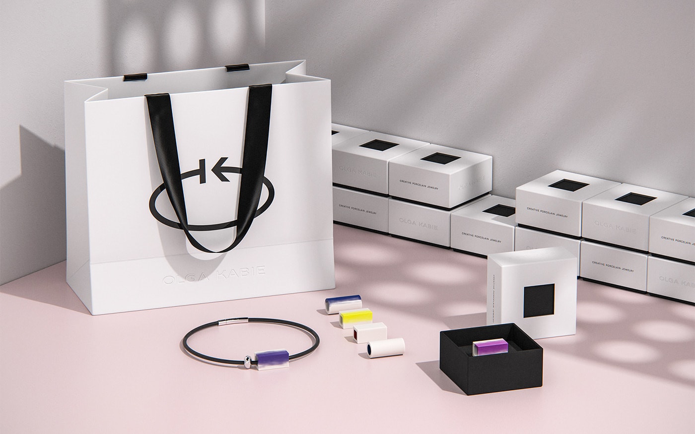 時尚首飾珠寶VI設計塑造簡約包裝形象，珠寶VI設計，珠寶包裝設計，時尚品牌設計，左右格局